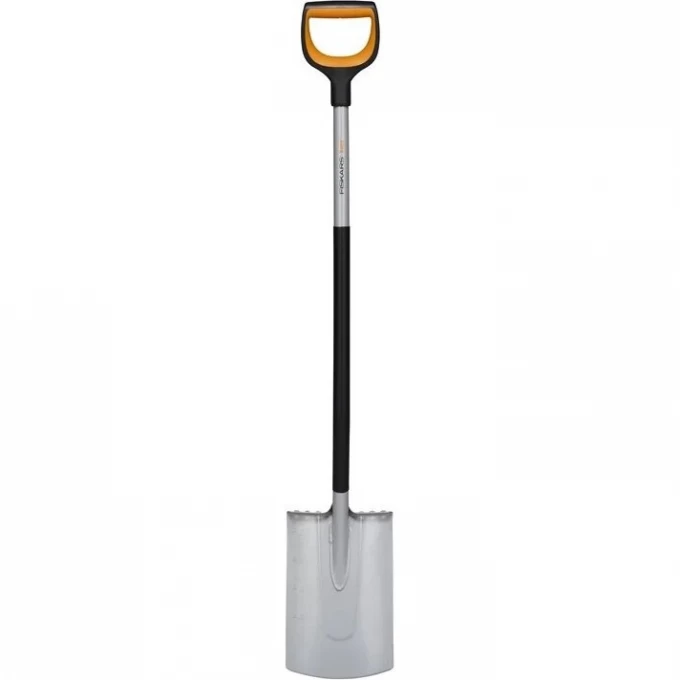 Лопата штыковая FISKARS XACT с закругленным лезвием серая 1066730 Лопата штыковая FISKARS XACT с закругленным лезвием серая 1066730